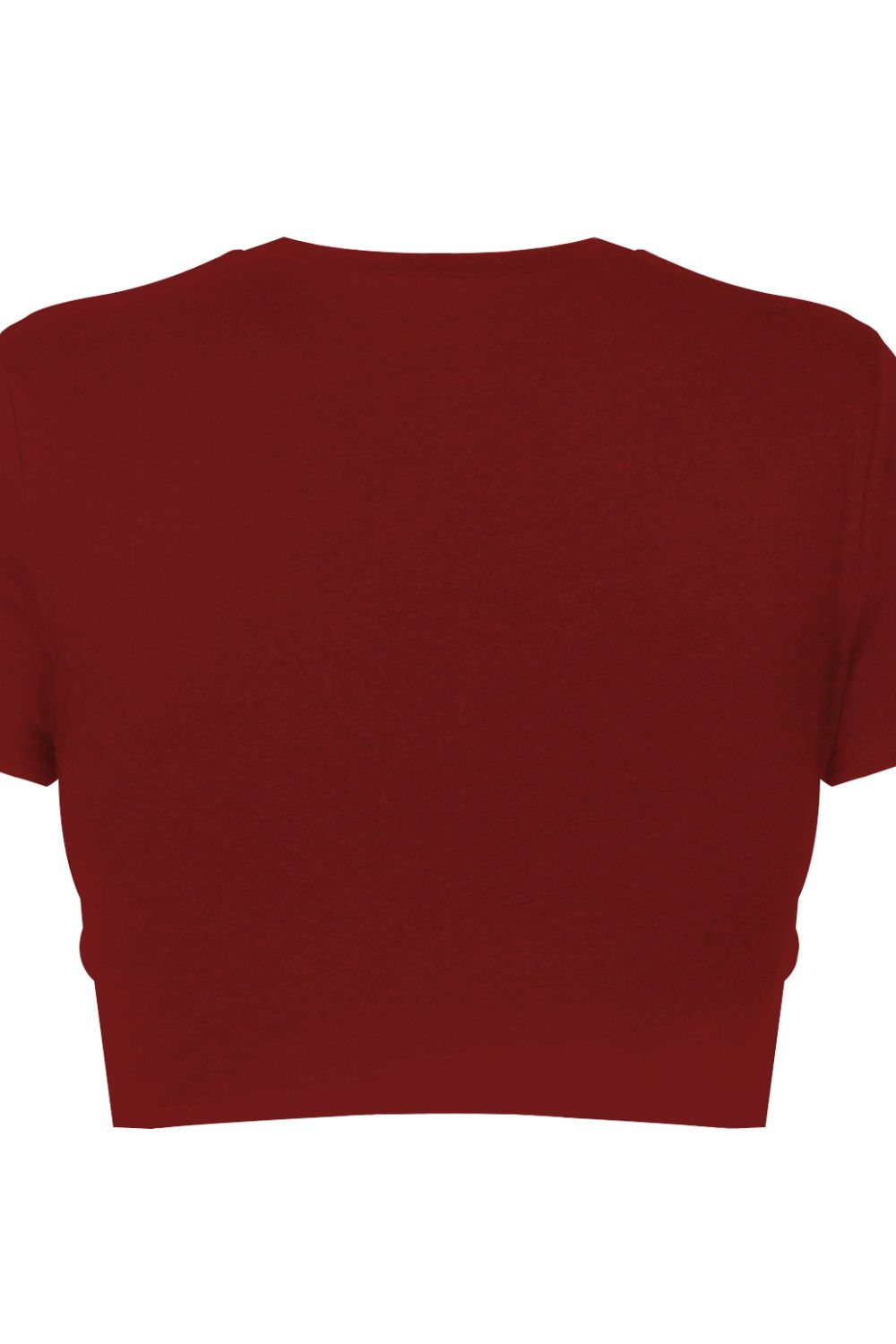 Camiseta cruzada de manga corta con cuello redondo