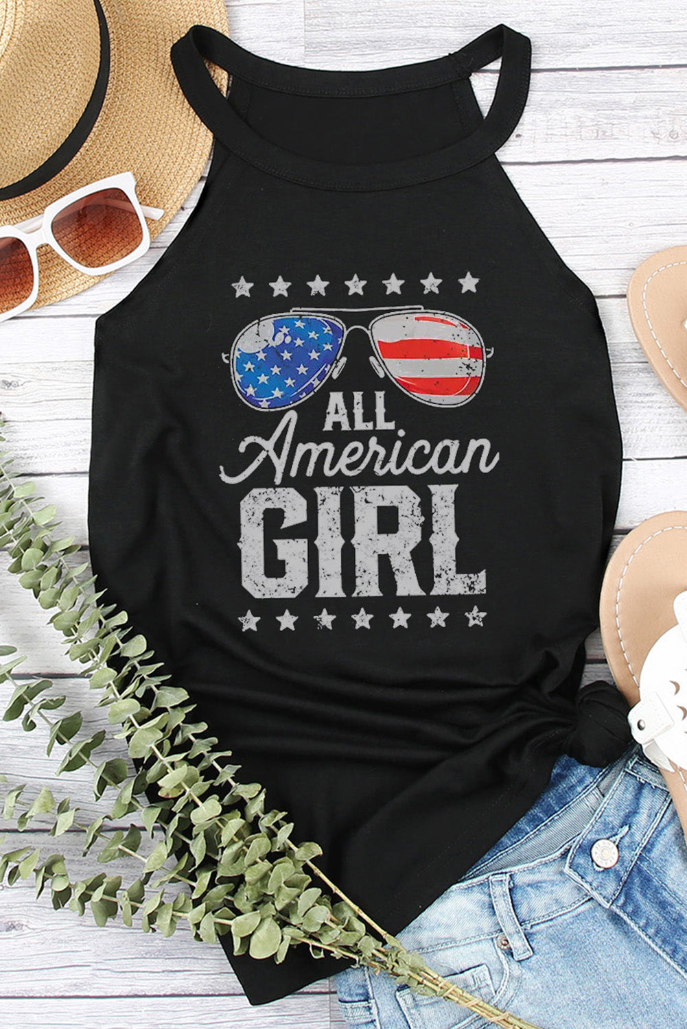 Camiseta gráfica TODA CHICA AMERICANA